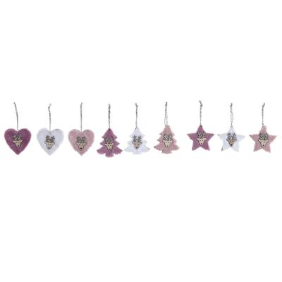 Kerst Decoratie Set DKD Home Decor Polyester (22 x 8 x 1 cm) (3 Stuks)