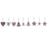 Kerst Decoratie Set DKD Home Decor Polyester (22 x 8 x 1 cm) (3 Stuks)
