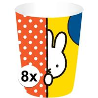 Nijntje themafeest drink bekers/bekertjes - 8x stuks - 200 ml - Kinderfeestje servies