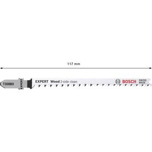 Bosch Accessories 2608900556 EXPERT „Wood 2-side clean” T 308 BO Decoupeerzaagblad, 25 stuks 25 stuk(s)