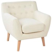 Beliani - MOTALA - Chesterfield fauteuil - Lichtbeige - Polyester - thumbnail