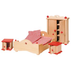 Goki poppenhuis meubeltjes slaapkamer