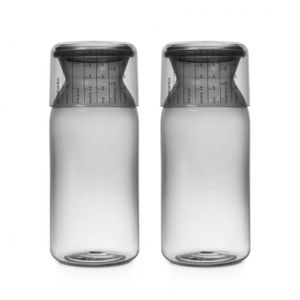 Brabantia voorraadbussen - 1,3 l - Dark Grey - set van 2