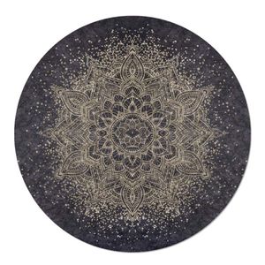 Behangcirkel Sparkling Mandala Pattern Gold Navy Naadloos Behang 60