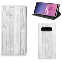 Samsung Galaxy S10 Book | Wallet Case | White Wood