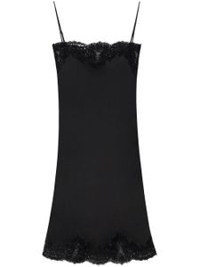 Stella McCartney robe-nuisette Guipere à bords en dentelle - Noir