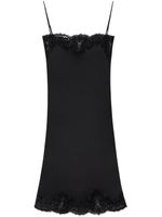 Stella McCartney Guipere lace-trim satin midi dress - Noir - thumbnail