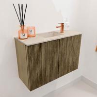 Toiletmeubel Mondiaz Joya Dlux | 60 cm | Meubelkleur Dusk | Faye wastafel Frappe Wasbak Midden | 1 kraangat