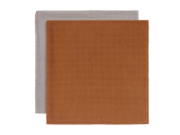 Hydrofiele Doek Large 115x115cm Bamboe Katoen - Caramel - 2 Stuks