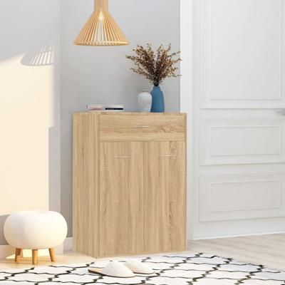 Schoenenkast 60x35x84 cm bewerkt hout sonoma eikenkleurig