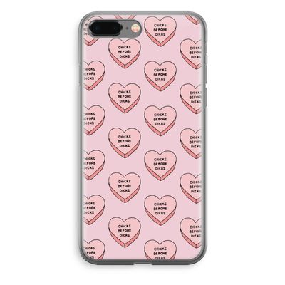 Chicks before dicks: iPhone 8 Plus Transparant Hoesje