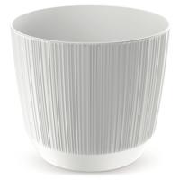 Prosperplast Plantenpot - stripe - wit - D17xH15 cm