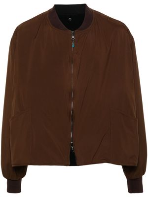 4SDESIGNS veste bomber crop à design réversible - Marron