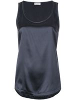 Brunello Cucinelli débardeur en soie - Bleu Brunello Cucinelli débardeur en soie - Bleu