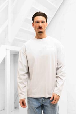 Croyez Sprayed Atelier Longsleeve T-Shirt Heren Lichtgrijs - Maat XS - Kleur: LichtgrijsWit | Soccerfanshop