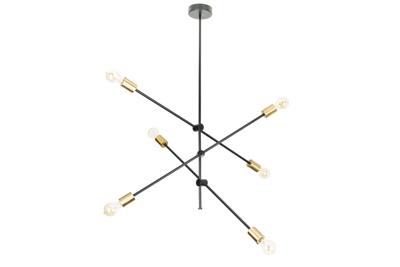 Hanglamp VARIATION verstelbaar metaal zwart goud - 40773