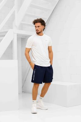 Under Armour Tech Woven Zomerset Heren Wit/Donkerblauw - Maat L - Kleur: DonkerblauwWit | Soccerfanshop