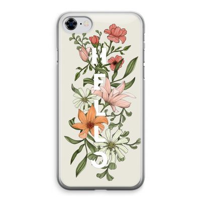 Hello bloemen: iPhone 8 Transparant Hoesje