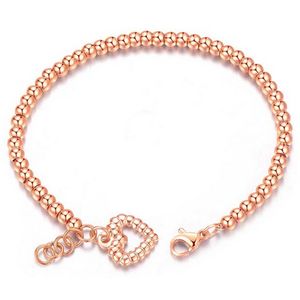 Cilla Jewels Dames Armband Kraalvormig met Hart Rose