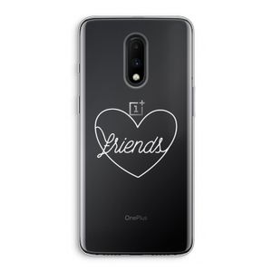 Friends heart pastel: OnePlus 7 Transparant Hoesje
