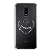 Friends heart pastel: OnePlus 7 Transparant Hoesje