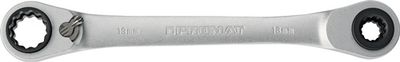 Promat Multifunctionele ratelringsleutel | 4 in 1 | 10 / 13 / 17 / 19 mm | 12-KT. lengte 220 mm | aantal tanden 72 - 4000821481 - 4000821481