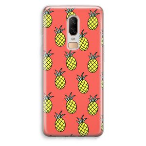 Ananas: OnePlus 6 Transparant Hoesje