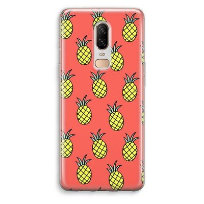 Ananas: OnePlus 6 Transparant Hoesje