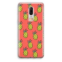 Ananas: OnePlus 6 Transparant Hoesje