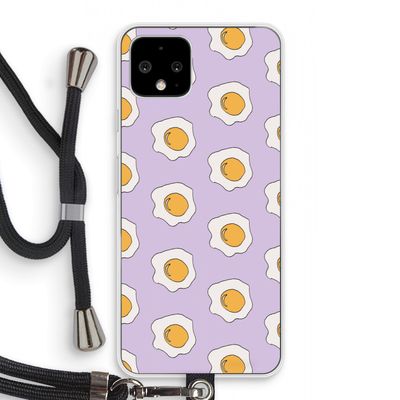 Bacon to my eggs #1: Pixel 4 Transparant Hoesje met koord