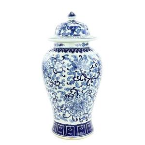 Fine Asianliving Chinese Gemberpot Blauw Wit