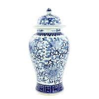 Fine Asianliving Chinese Gemberpot Blauw Wit