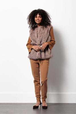 Ivana fur waistcoat - espresso - 13259