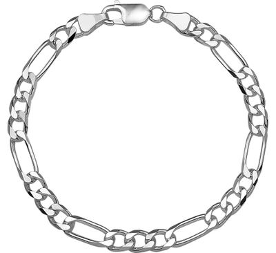 Armband Figaroschakel zilver 5,5 mm 20 cm