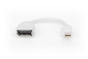 Digitus DB-340405-001-W DisplayPort-kabel Adapter DisplayPort-stekker, Mini DisplayPort-stekker 0.15 m Wit