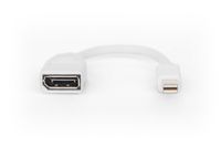 Digitus DB-340405-001-W DisplayPort-kabel Adapter DisplayPort-stekker, Mini DisplayPort-stekker 0.15 m Wit - thumbnail