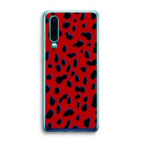 Red Leopard: Huawei P30 Transparant Hoesje