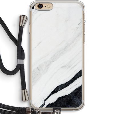 Elegante marmer: iPhone 6 PLUS / 6S PLUS Transparant Hoesje met koord