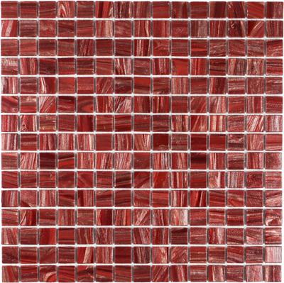 The Mosaic Factory Amsterdam Mozaiek Tegel Vierkant - Wine Red Golden Vein