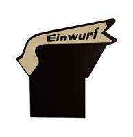 Seeburg Wallbox Einwurf Bordje Seeburg Wallbox Einwurf Bordje