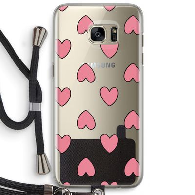 Ondersteboven verliefd: Samsung Galaxy S7 Edge Transparant Hoesje met koord