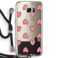 Ondersteboven verliefd: Samsung Galaxy S7 Edge Transparant Hoesje met koord