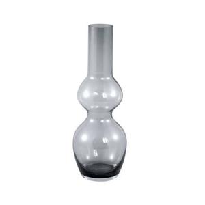 PTMD Joly Grey glass vase long bulb shape S