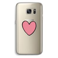 Hartje: Samsung Galaxy S7 Transparant Hoesje