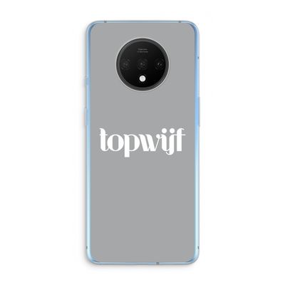 Topwijf Grijs Wit: OnePlus 7T Transparant Hoesje
