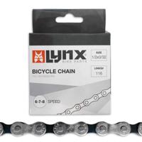 Lynx derailleur ketting 6/7/8 - 116 schakels - zwart