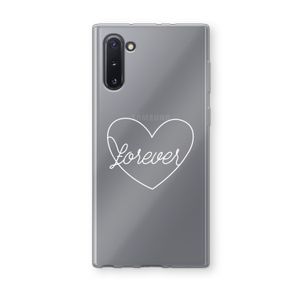 Forever heart pastel: Samsung Galaxy Note 10 Transparant Hoesje