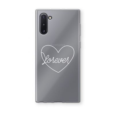 Forever heart pastel: Samsung Galaxy Note 10 Transparant Hoesje