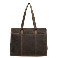 Hide & Stitches Idaho Laptopbag 15,6 inch-Dark Brown