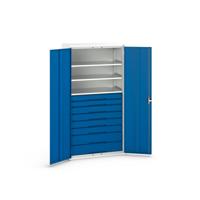 Bott Verso Systeemkast | 1050x550x2000mm | 3 Legborden | 8 Laden | RAL 5010 - 16926577.11